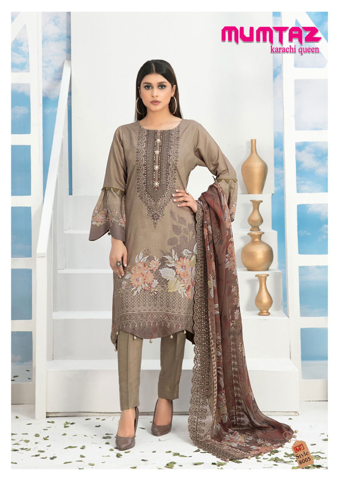 Mumtaz Karachi Queen Vol 8 By Madhav Karachi Cotton Dress Material